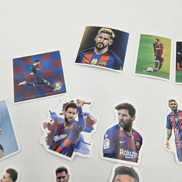 50 Piece Lionel Messi Soccer Star Stickers Football Rakuten 10 Qatar Pro - Picture 2 of 12